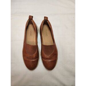 Vionic Women's "Linden" Easy slip-on Mocha Leather Comfort Loafer Sneaker US 6